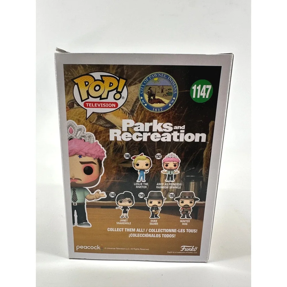 Funko Pop Parks and Recreation Andy as Princess Rainbow Sparkle 1147 Figure
